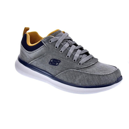 Zapatillas Skechers zapatos Hombre modelo Delson Gris Elástico