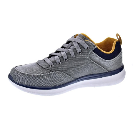 Zapatillas Skechers zapatos Hombre modelo Delson Gris Elástico
