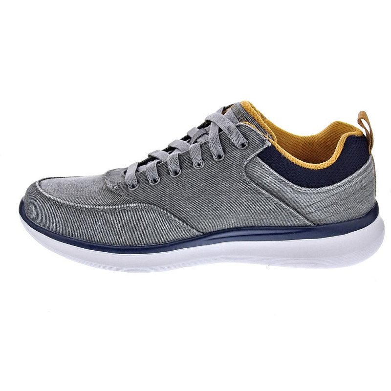 Zapatillas Skechers zapatos Hombre modelo Delson Gris Elástico