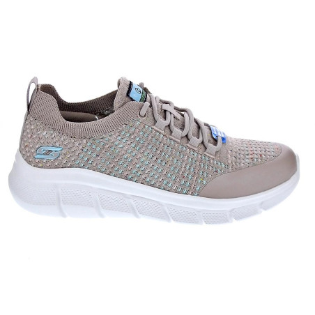 Zapatillas Skechers zapatos Mujer modelo Bobs Flex Beige 