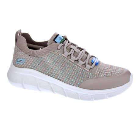 Zapatillas Skechers zapatos Mujer modelo Bobs Flex Beige 