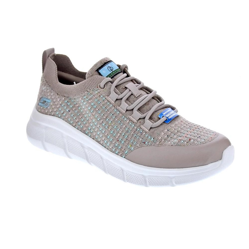 Zapatillas Skechers zapatos Mujer modelo Bobs Flex Beige 