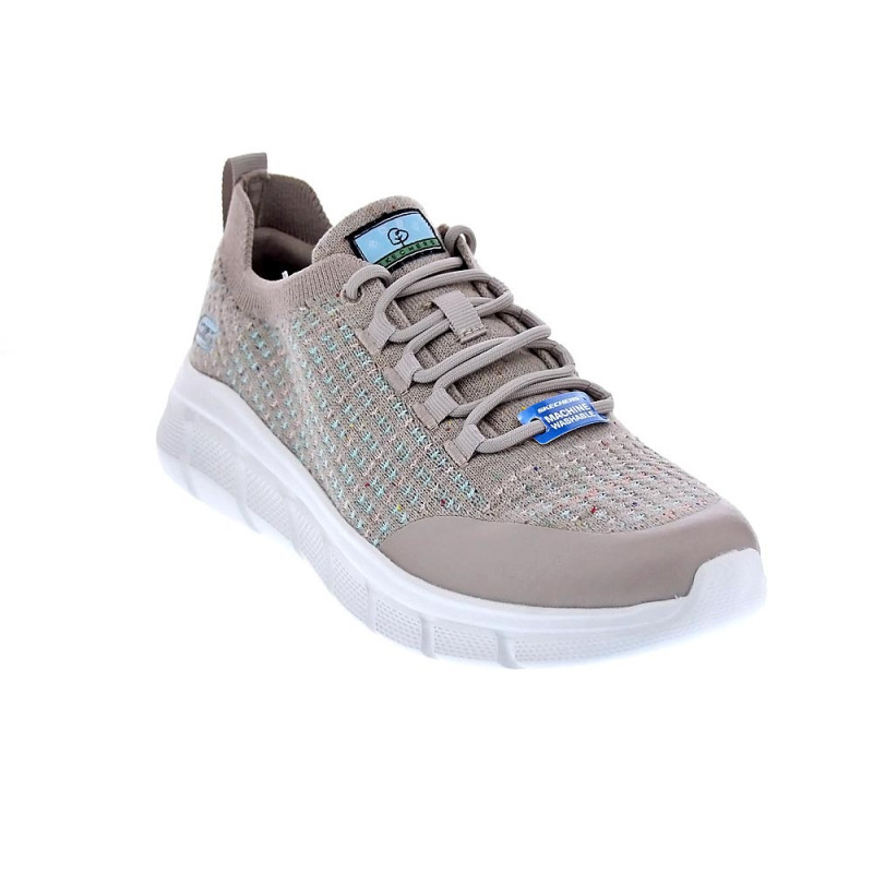 Zapatillas Skechers zapatos Mujer modelo Bobs Flex Beige 