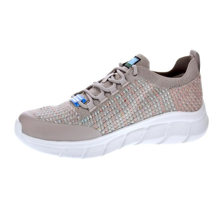 Zapatillas Skechers zapatos Mujer modelo Bobs Flex Beige 