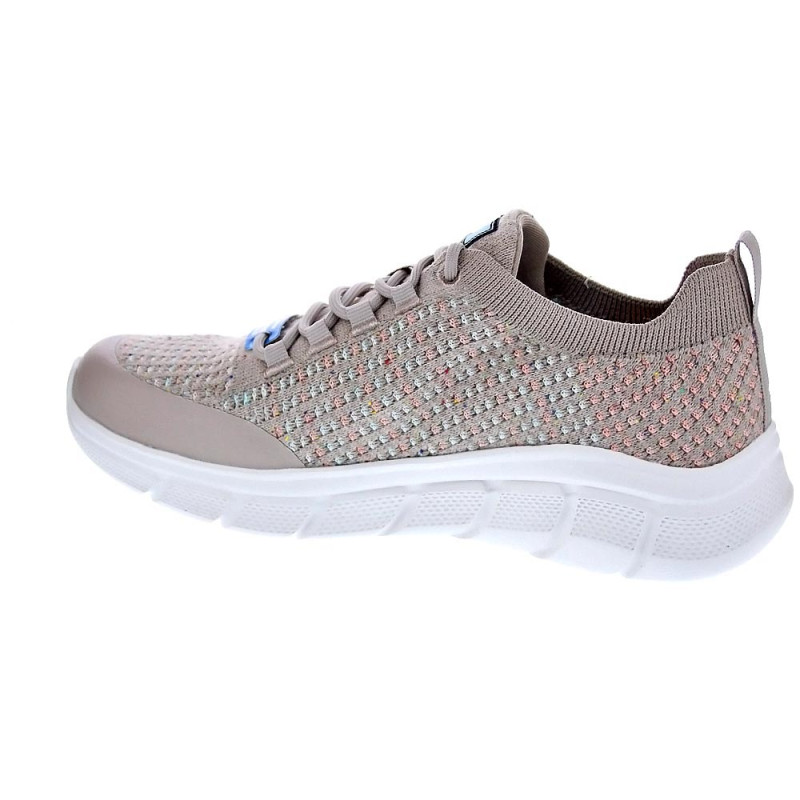 Zapatillas Skechers zapatos Mujer modelo Bobs Flex Beige 