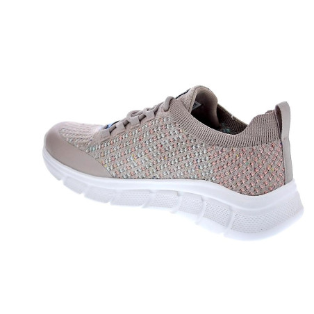 Zapatillas Skechers zapatos Mujer modelo Bobs Flex Beige 