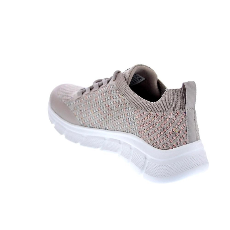 Zapatillas Skechers zapatos Mujer modelo Bobs Flex Beige 