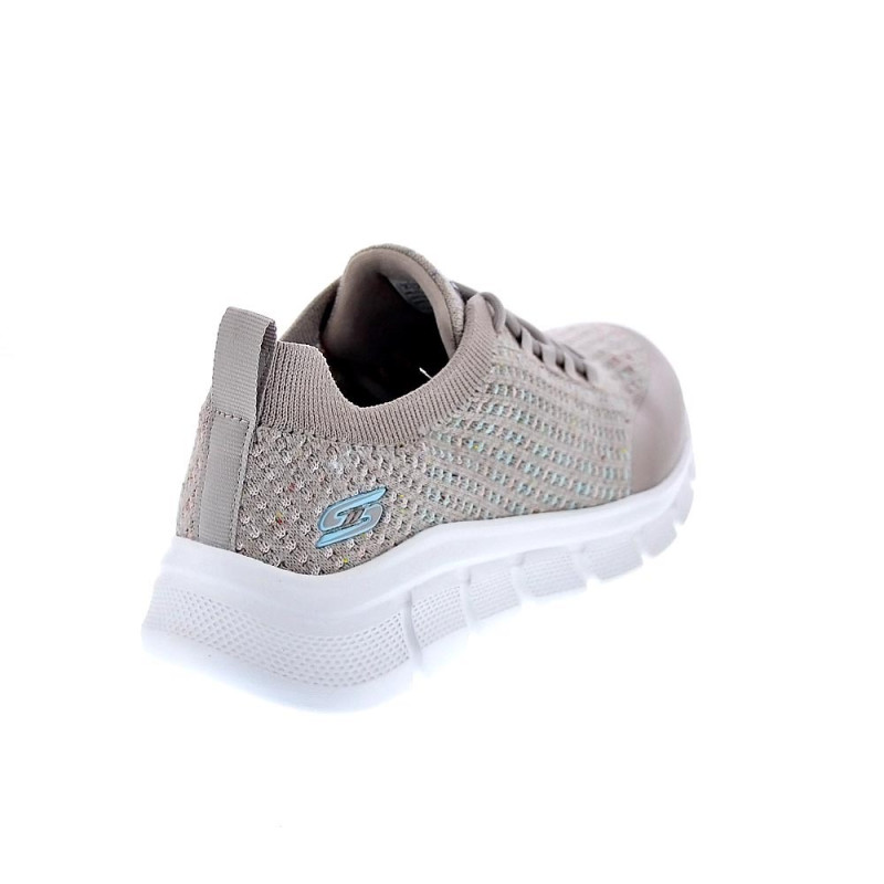 Zapatillas Skechers zapatos Mujer modelo Bobs Flex Beige 