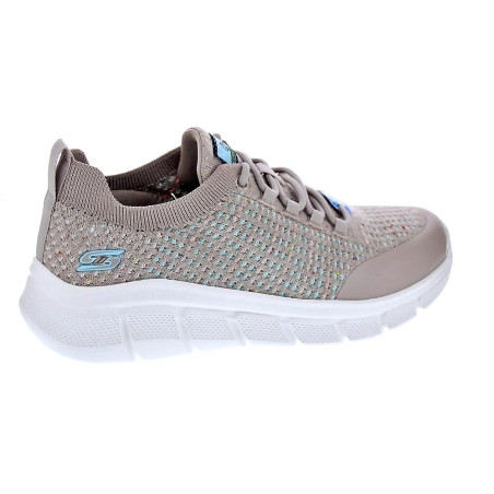 Zapatillas Skechers zapatos Mujer modelo Bobs Flex Beige 