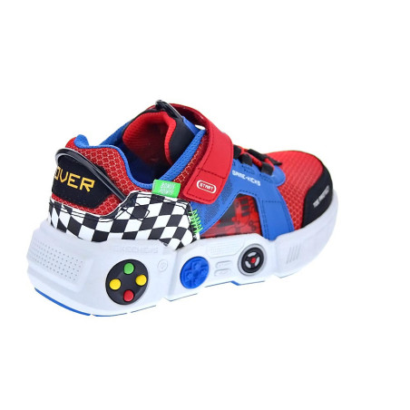 Zapatillas Skechers zapatos Niño modelo Gametronix Rojo 