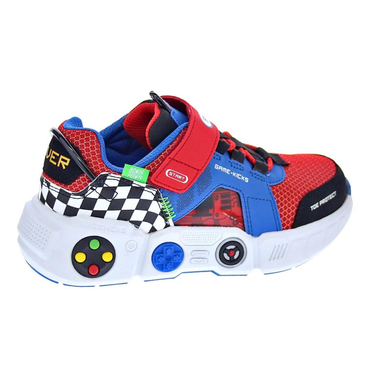 Zapatillas Skechers zapatos Niño modelo Gametronix Rojo 