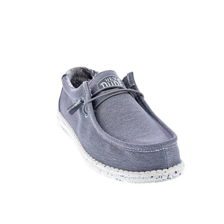Mocasines Hey Dude zapatos Hombre modelo Wally Stretch Canvas Gris 