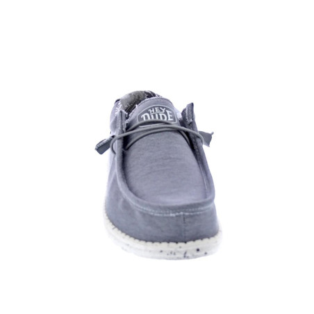 Mocasines Hey Dude zapatos Hombre modelo Wally Stretch Canvas Gris 