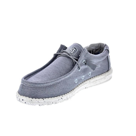 Mocasines Hey Dude zapatos Hombre modelo Wally Stretch Canvas Gris 