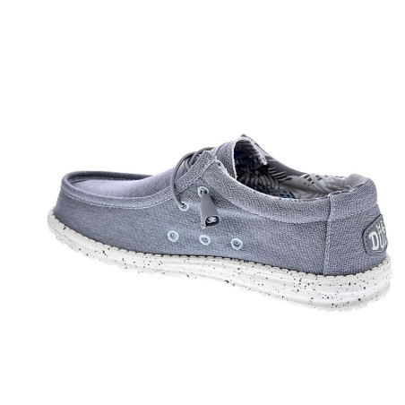 Mocasines Hey Dude zapatos Hombre modelo Wally Stretch Canvas Gris 