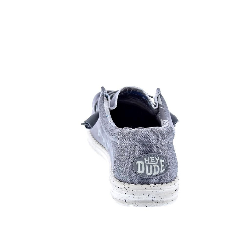 Mocasines Hey Dude zapatos Hombre modelo Wally Stretch Canvas Gris 