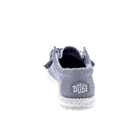 Mocasines Hey Dude zapatos Hombre modelo Wally Stretch Canvas Gris 