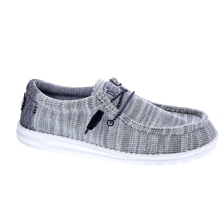 Mocasines Hey Dude zapatos Hombre modelo Wally Stretch Mix Gris 