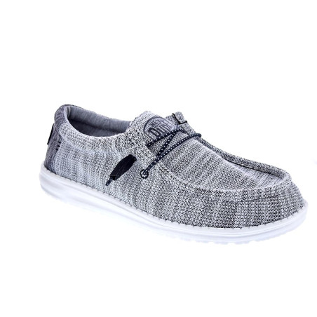 Mocasines Hey Dude zapatos Hombre modelo Wally Stretch Mix Gris 