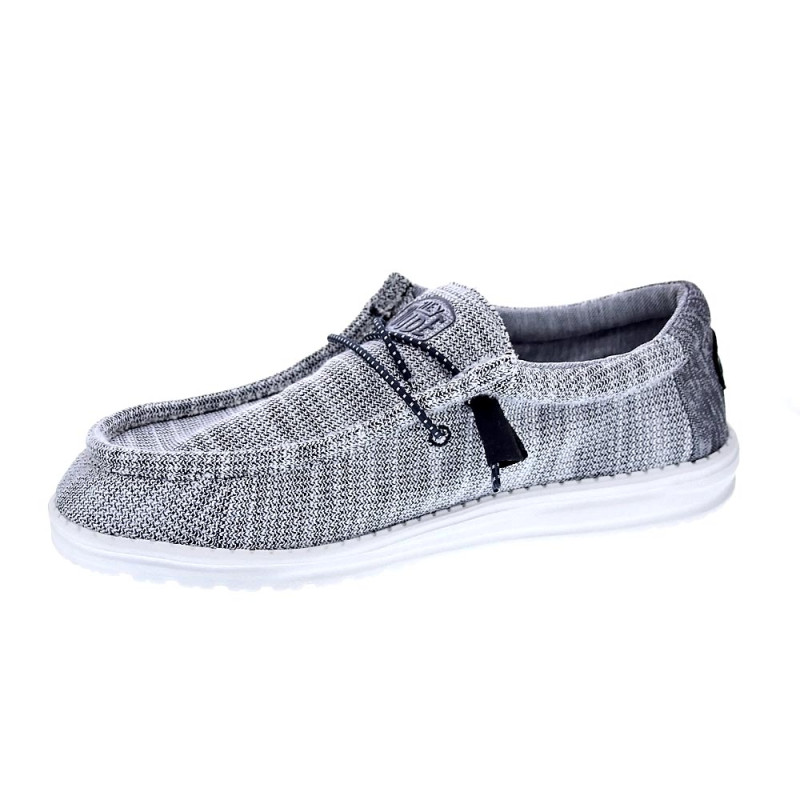 Mocasines Hey Dude zapatos Hombre modelo Wally Stretch Mix Gris 