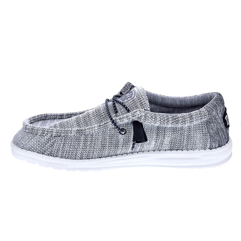 Mocasines Hey Dude zapatos Hombre modelo Wally Stretch Mix Gris 
