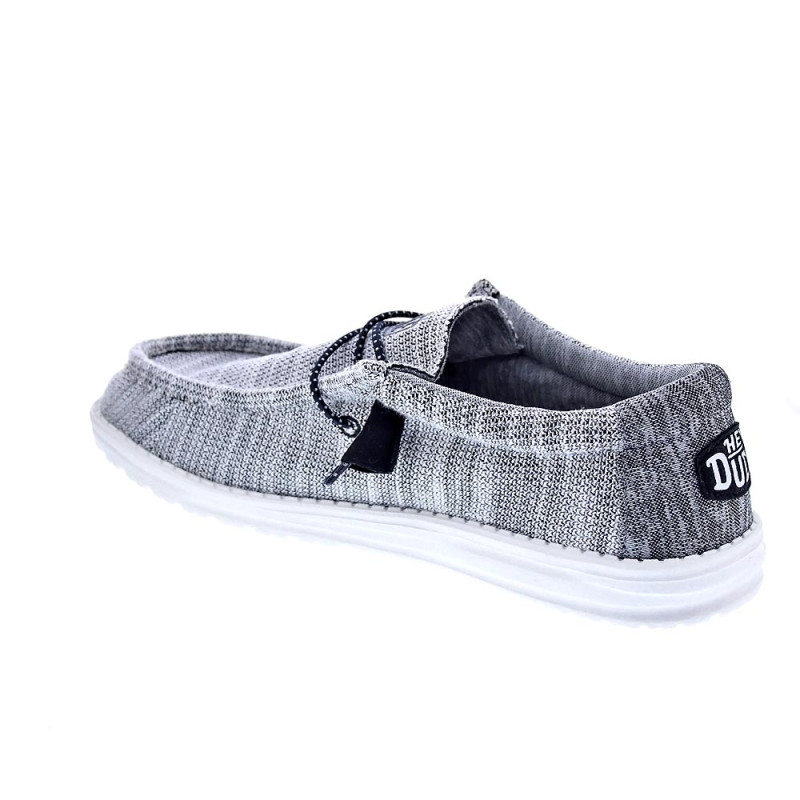 Mocasines Hey Dude zapatos Hombre modelo Wally Stretch Mix Gris 