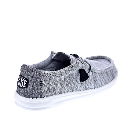 Mocasines Hey Dude zapatos Hombre modelo Wally Stretch Mix Gris 