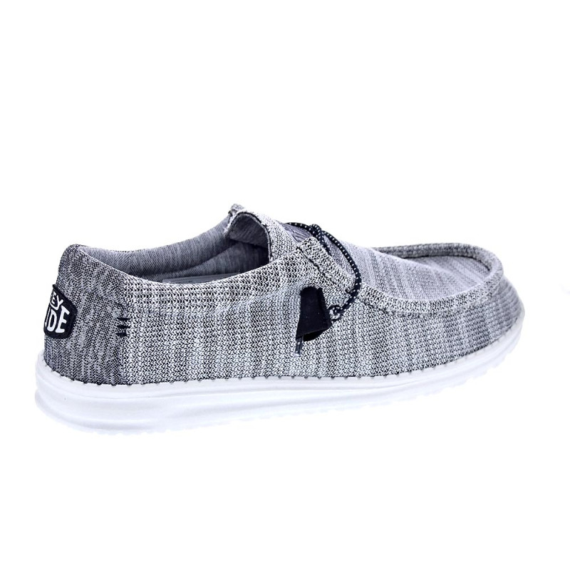 Mocasines Hey Dude zapatos Hombre modelo Wally Stretch Mix Gris 