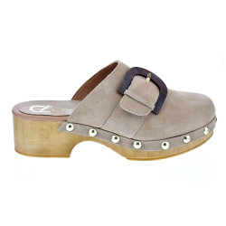 Zuecos Claudia zapatos Mujer modelo Saura Beige 