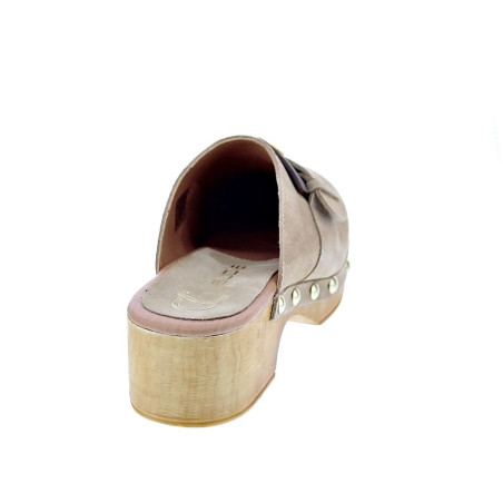 Zuecos Claudia zapatos Mujer modelo Saura Beige 