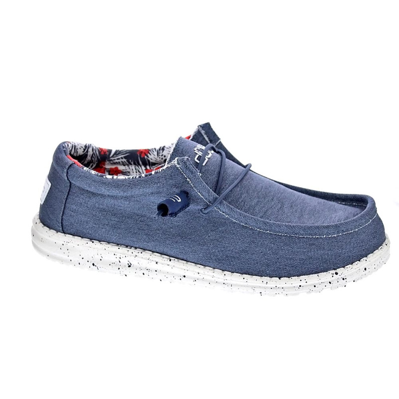 Mocasines Hey Dude zapatos Hombre modelo Wally Strech Azul 