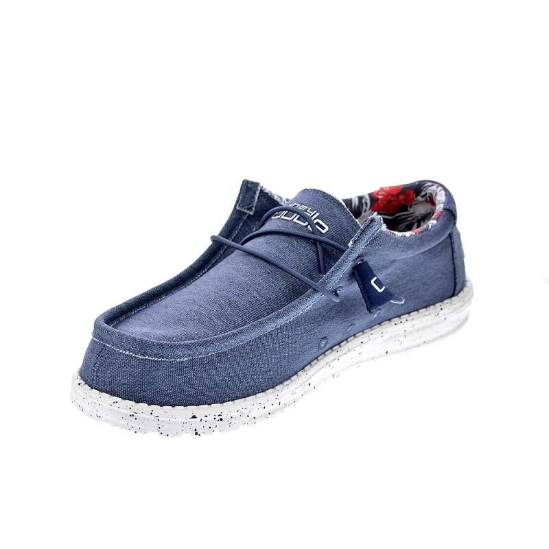 Mocasines Hey Dude zapatos Hombre modelo Wally Strech Azul 