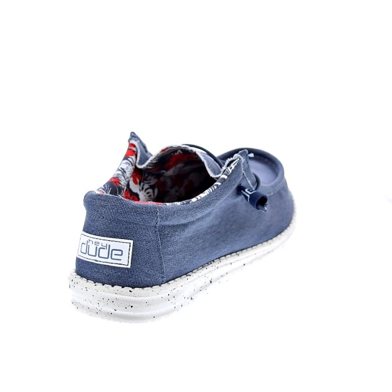 Mocasines Hey Dude zapatos Hombre modelo Wally Strech Azul 