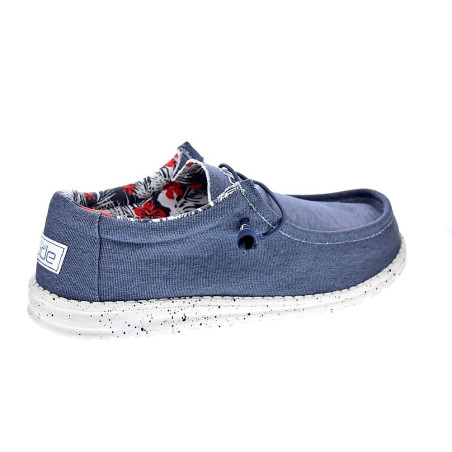 Mocasines Hey Dude zapatos Hombre modelo Wally Strech Azul 