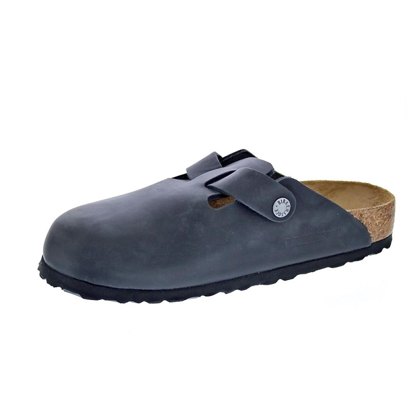 Zuecos Birkenstock zapatos Mujer modelo Boston Negro 