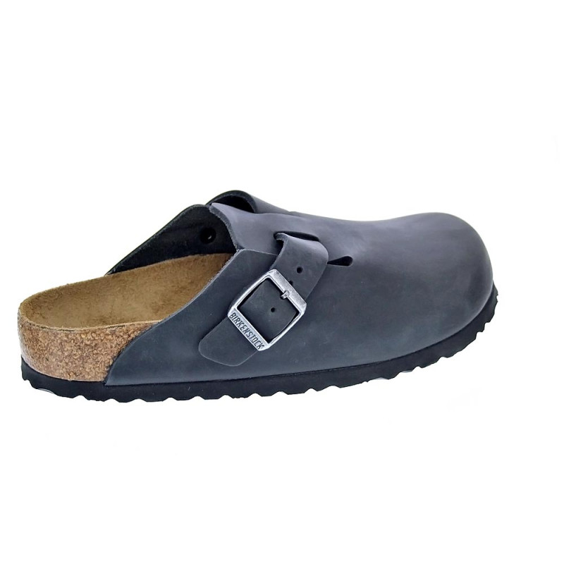 Zuecos Birkenstock zapatos Mujer modelo Boston Negro 