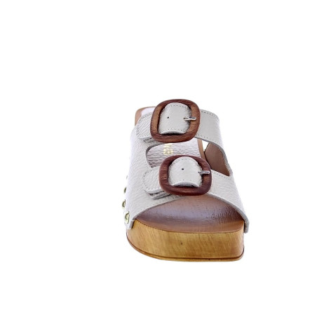 Zuecos Claudia zapatos Mujer modelo Idala Beige 