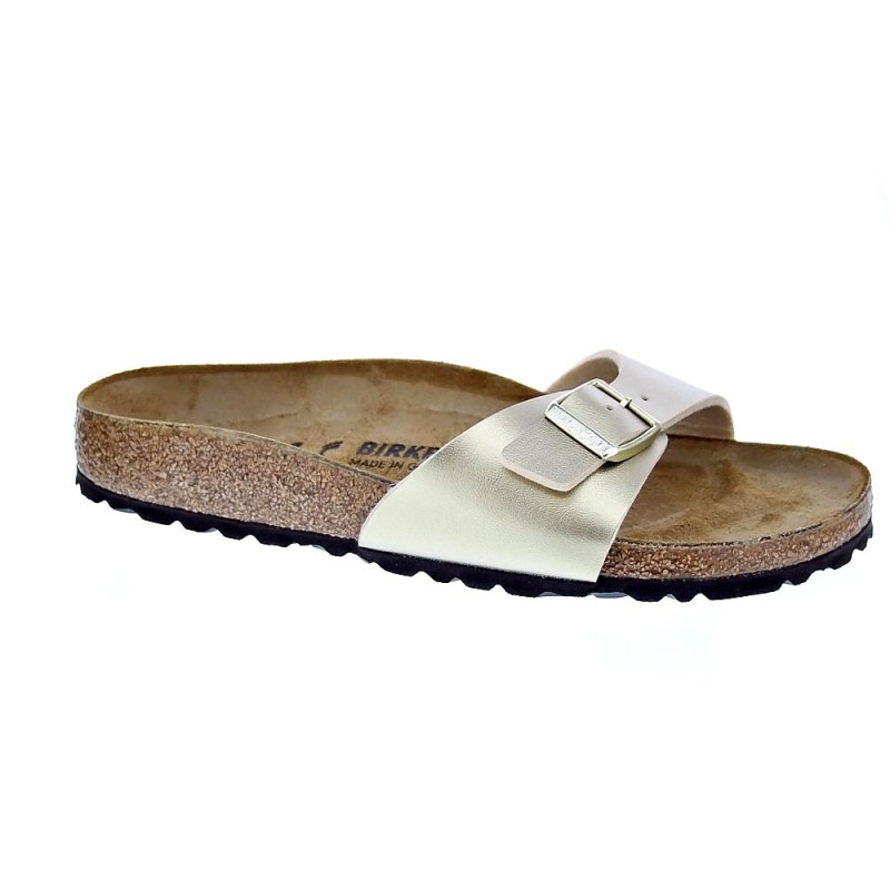 Chanclas Birkenstock zapatos Mujer modelo Madrid Narrow Oro 