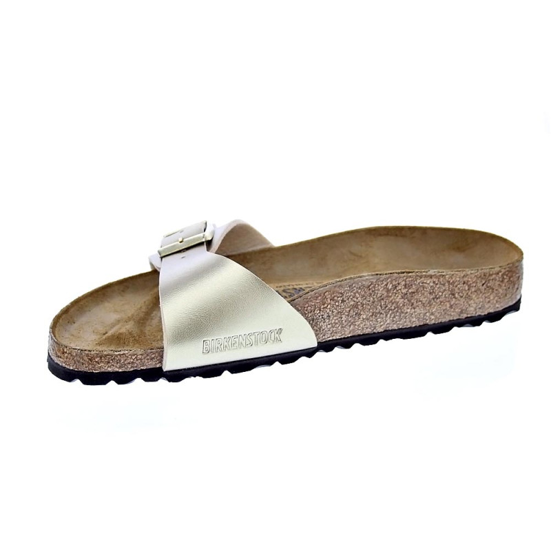 Chanclas Birkenstock zapatos Mujer modelo Madrid Narrow Oro 