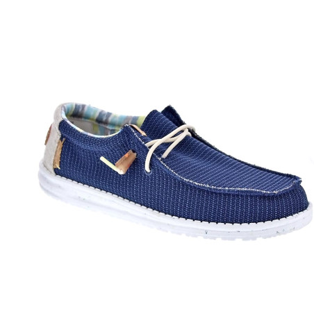 Mocasines Hey Dude zapatos Hombre modelo Wally Eco Stretch Azul 