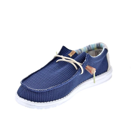 Mocasines Hey Dude zapatos Hombre modelo Wally Eco Stretch Azul 