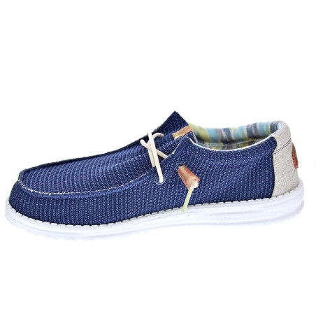 Mocasines Hey Dude zapatos Hombre modelo Wally Eco Stretch Azul 