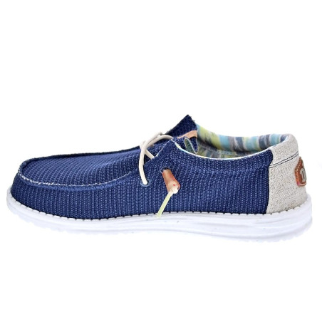Mocasines Hey Dude zapatos Hombre modelo Wally Eco Stretch Azul 