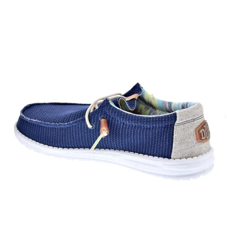 Mocasines Hey Dude zapatos Hombre modelo Wally Eco Stretch Azul 