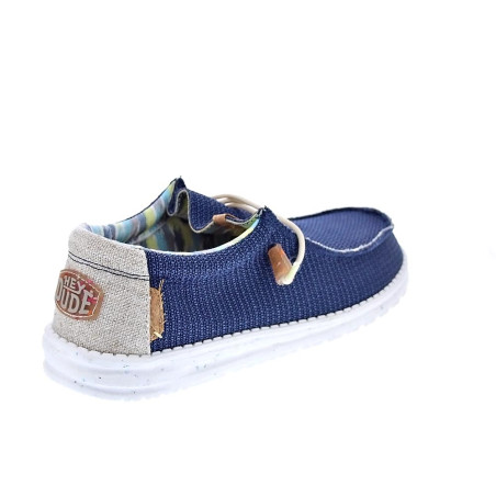 Mocasines Hey Dude zapatos Hombre modelo Wally Eco Stretch Azul 