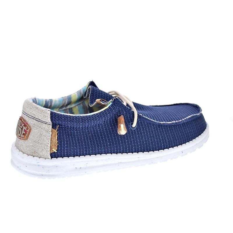 Mocasines Hey Dude zapatos Hombre modelo Wally Eco Stretch Azul 