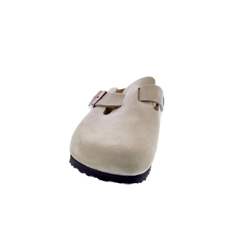 Zuecos Birkenstock zapatos Mujer modelo Boston Marrón Hebilla