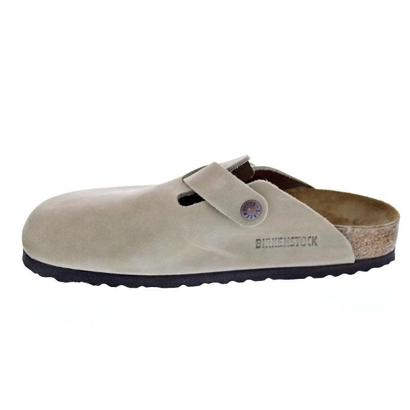 Zuecos Birkenstock zapatos Mujer modelo Boston Marrón Hebilla
