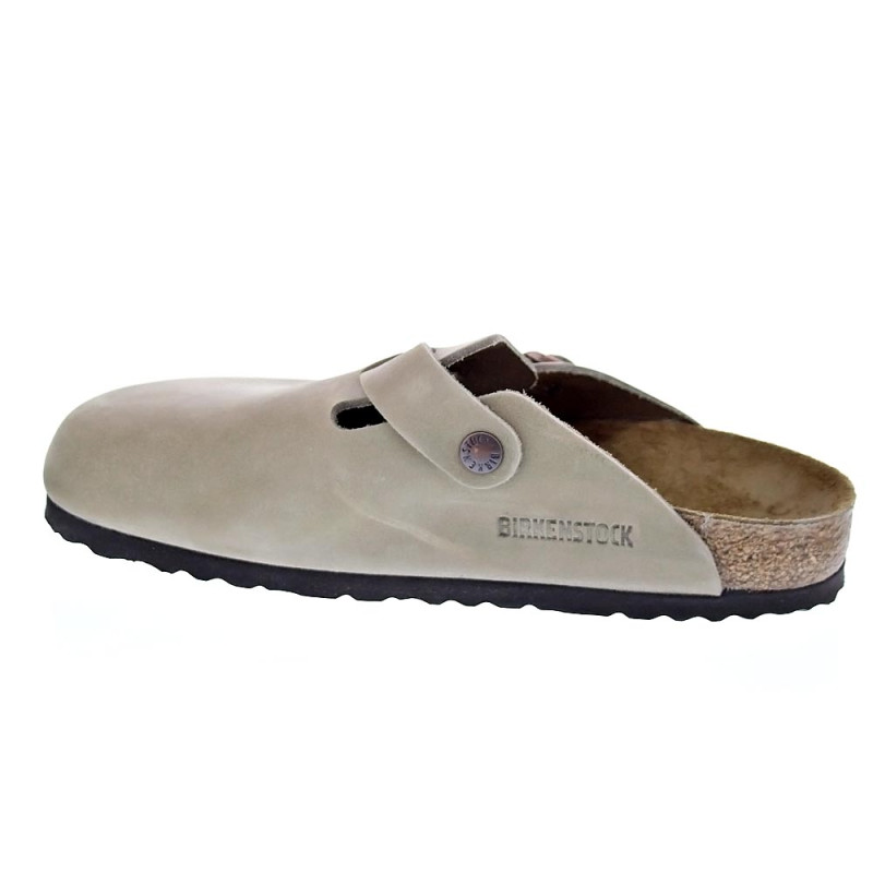 Zuecos Birkenstock zapatos Mujer modelo Boston Marrón Hebilla