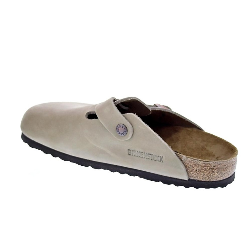 Zuecos Birkenstock zapatos Mujer modelo Boston Marrón Hebilla